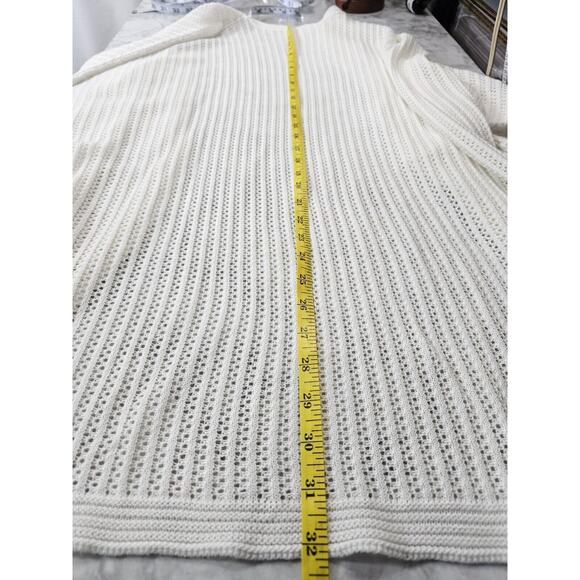 Womens Size Large Open Knit Dolman Sleeve Fairy Lightweight Made in USA Sweater - Picture 7 of 8